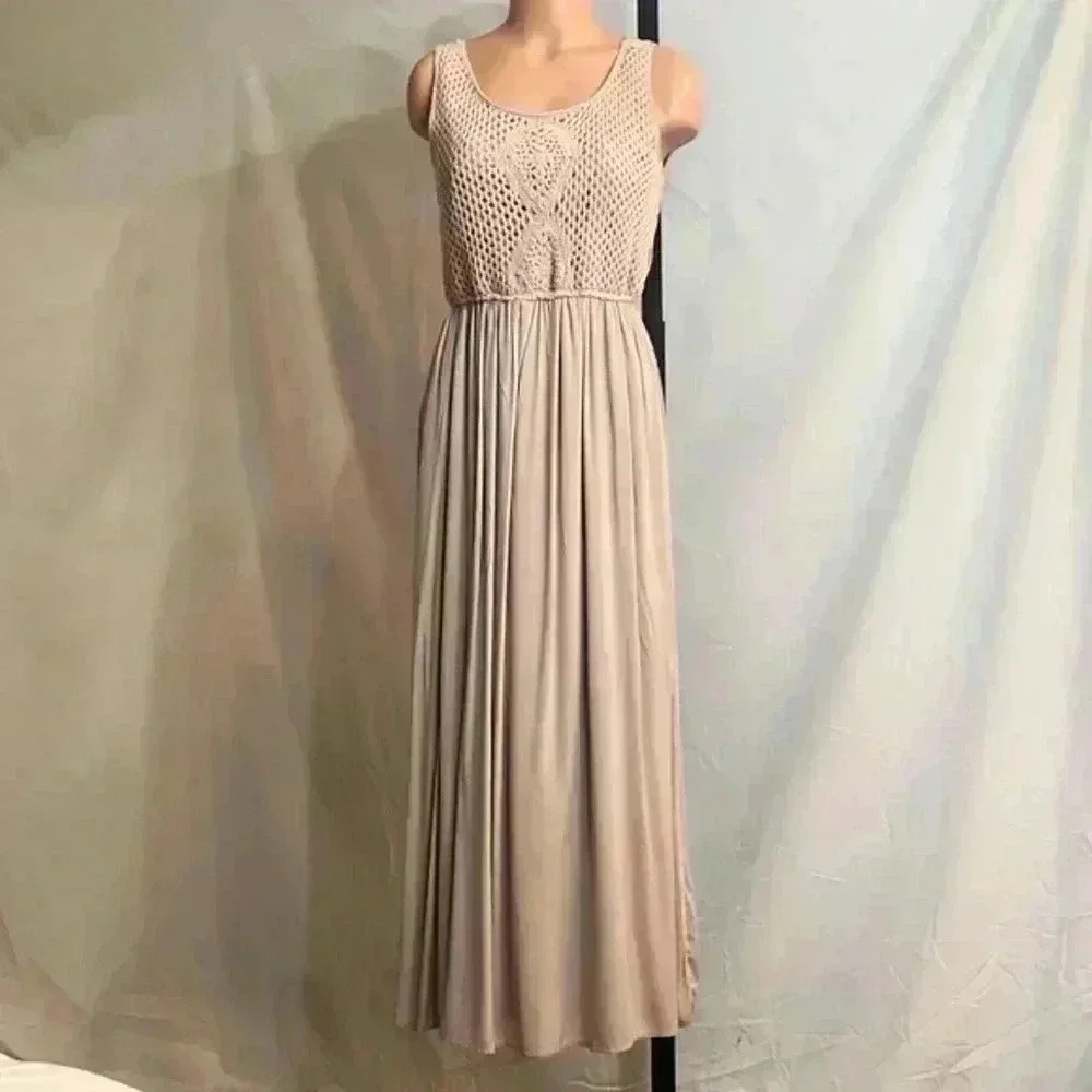 CBOCS Crochet Top Maxi Dress